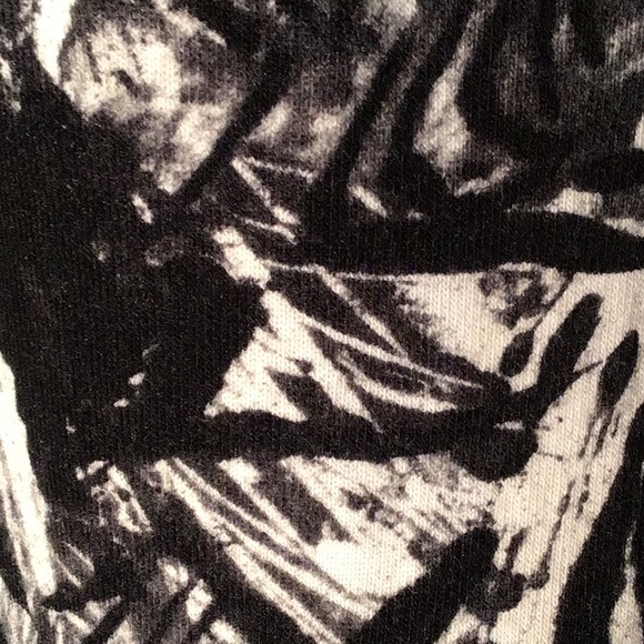 Chetta B sweater dress long sleeve black gray white splash pattern 2 - Picture 3 of 7